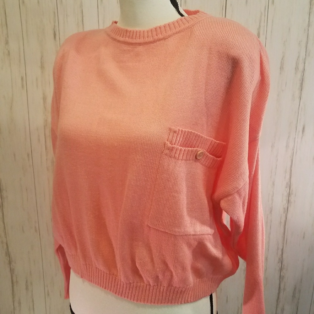 Vintage Parrinello Pink Cropped Sweater L